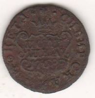 полушка 1768 г. сибирская монета