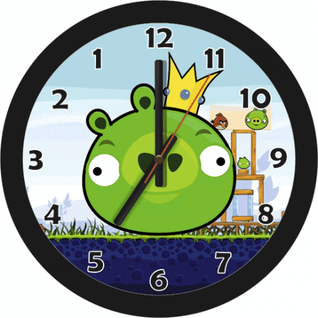 Античасы "angry birds clock Of Pigs"