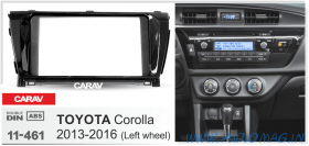 Carav 11-461 (2-DIN TOYOTA COROLLA 2013+ Черный глянец)