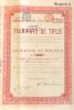 Тифлисский трамвай. Акция на 500 франков 1901 с купонами