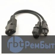 Кабель питания двойной раздельный  IEC320 c13 c14 c5 c19 1+1+1 мини