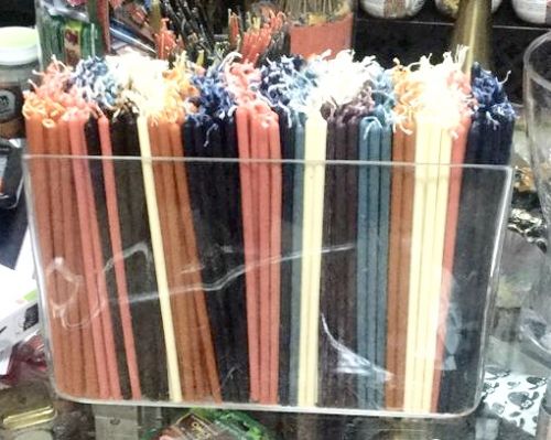 Ханолиевая Свеча восковая пурпурная / фиолетовая 1 шт.