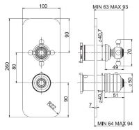 Fima carlo frattini Fimatherm смеситель для ванны/душа F5089X7 схема 1