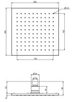 Лейка для верхнего душа Fima - carlo frattini Wellness F2620/2 20х20 схема 1