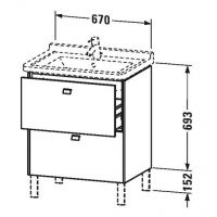 Тумба под раковину Duravit Brioso BR 4421 67x46,9 схема 1