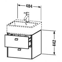 Тумба под раковину Duravit Brioso BR 4152 48,4x45,9 схема 1