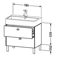 Тумба под раковину Duravit Brioso BR 4435 78,4x45,9 схема 1