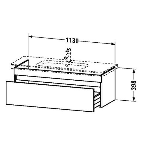 Тумба под раковину Duravit DuraStyle DS 6395 113x44,8 схема 1