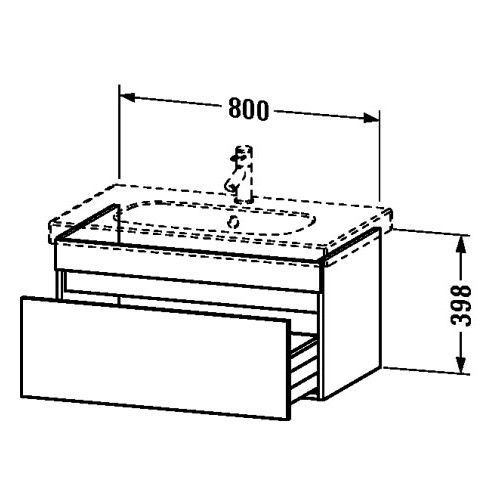Тумба под раковину Duravit DuraStyle DS 6384 80x45,3 схема 1