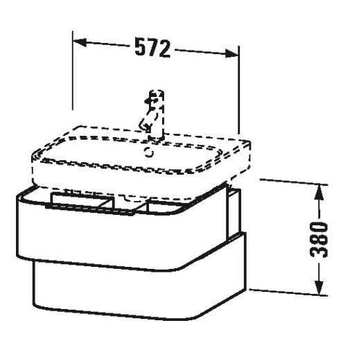 Тумба под раковину Duravit Happy D.2 H2 6363 57,5x48 ФОТО