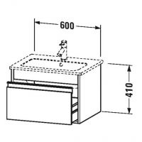 Тумба под раковину Duravit Ketho KT 6418 60x47,5 схема 1