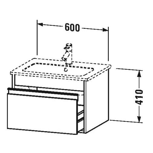 Тумба под раковину Duravit Ketho KT 6418 60x47,5 схема 1