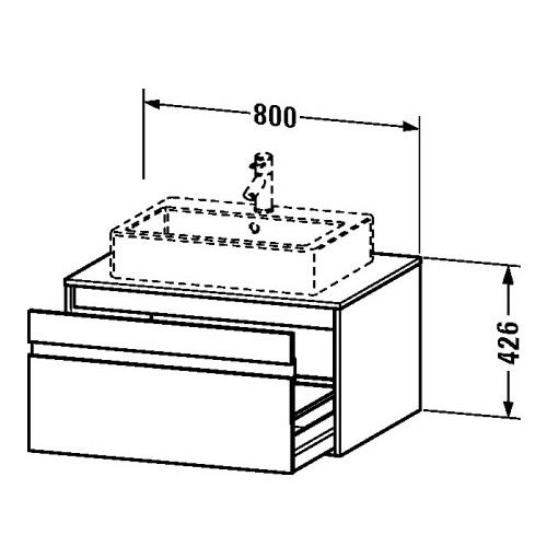 Тумба под раковину Duravit Ketho KT 6694 80x55 схема 1