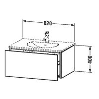 Тумба под раковину Duravit L-Cube LC 6162 82x53,4 схема 1