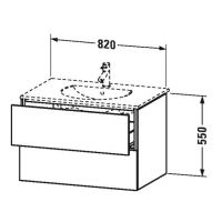 Тумба под раковину Duravit L-Cube LC 6263 102x53,4 схема 1