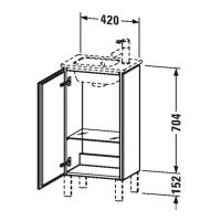 Тумба под раковину Duravit L-Cube LC 6273 L/R 42x42 схема 1