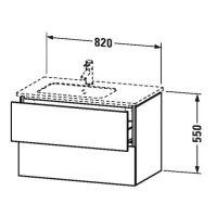 Тумба под раковину Duravit L-Cube LC 6291 82x48,1 схема 1