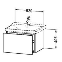 Тумба под раковину Duravit L-Cube LC 6144 62x48,1 схема 1