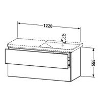 Тумба под раковину Duravit L-Cube LC 6255 122x48,1 схема 1