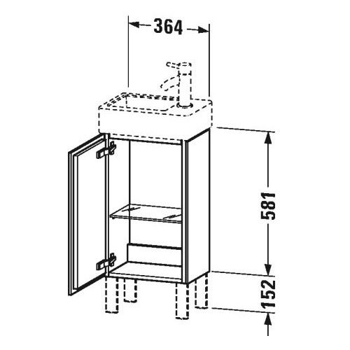 Тумба под раковину Duravit L-Cube LC 6793 L/R 36,4x24,1 ФОТО