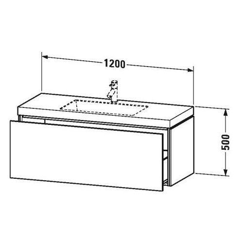 Тумба под раковину Duravit L-Cube LC 6919 N/O/T 120x48 ФОТО