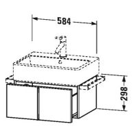 Тумба под раковину Duravit Vero VA 6125 58,4x43,1 схема 1