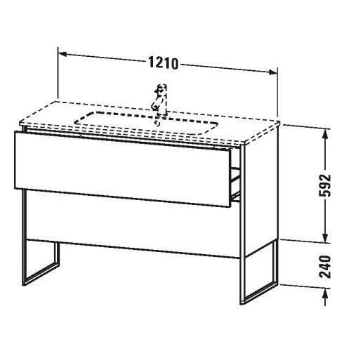 Тумба под раковину Duravit XSquare XS4448 121x47,8 ФОТО