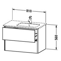 Тумба под раковину Duravit XSquare XS4177 81x47,8 схема 1