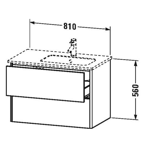 Тумба под раковину Duravit XSquare XS4177 81x47,8 схема 1