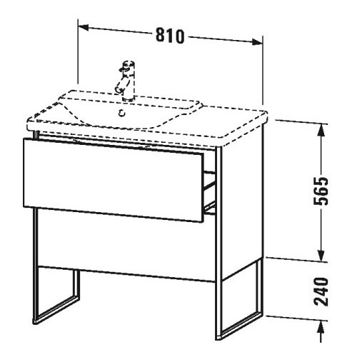 Тумба под раковину Duravit XSquare XS4464 81x47,3 ФОТО