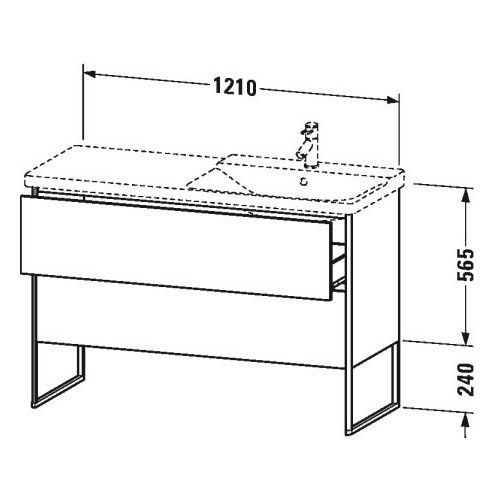 Тумба под раковину Duravit XSquare XS4469 121x47,3 ФОТО