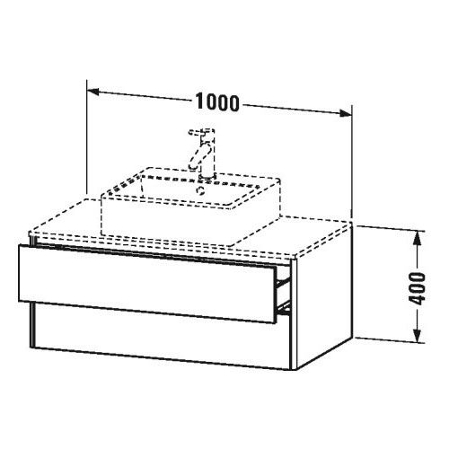 Тумба под раковину Duravit XSquare XS4911 100x54,8 схема 1