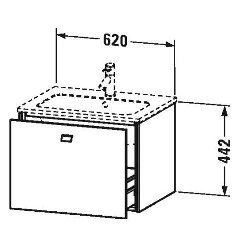 Тумба под раковину Duravit Brioso BR 4001 62x47,9 ФОТО