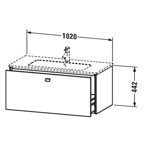 Тумба под раковину Duravit Brioso BR 4003 102x47,9 схема 1