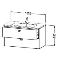 Тумба под раковину Duravit Brioso BR 4103 102x47,9 схема 1