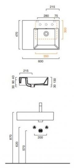 Раковина Catalano Premium 160DVPUP00 60х47 ФОТО