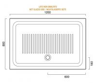 Поддон в душ Catalano 18012000 120х80 схема 1