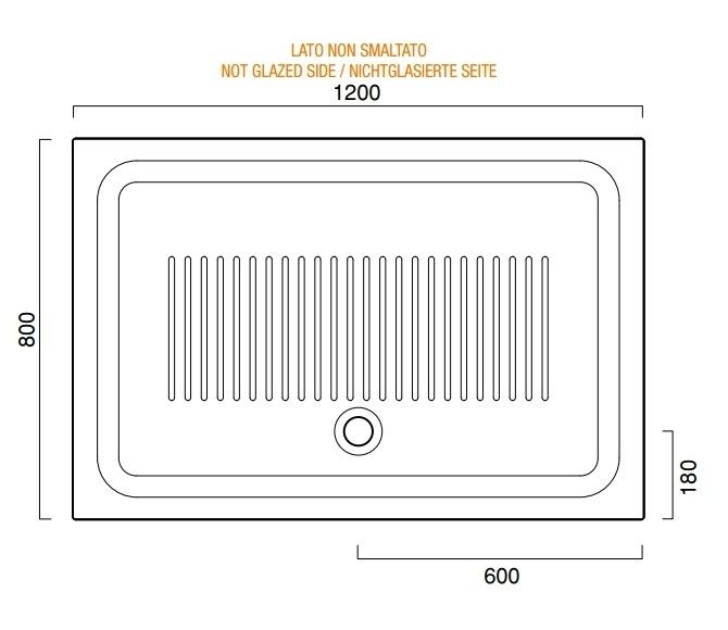 Поддон в душ Catalano 18012000 120х80 схема 1