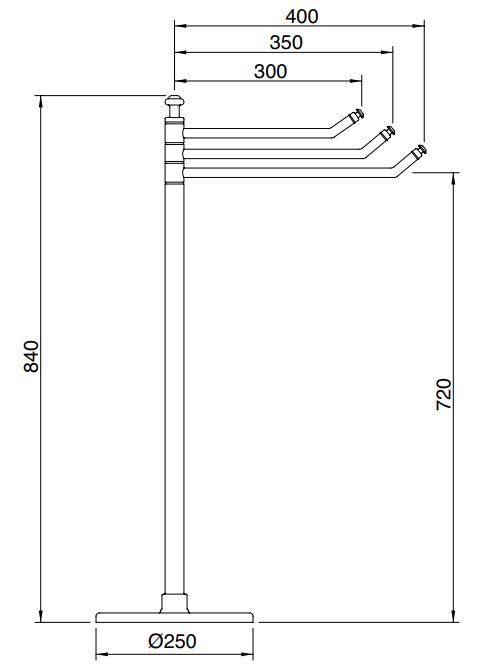 Treemme 8200 Полотенцедержатель 8217 схема 1