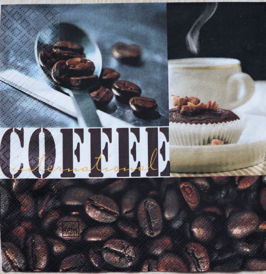 Салфетка бумажная 30*30 Coffee international