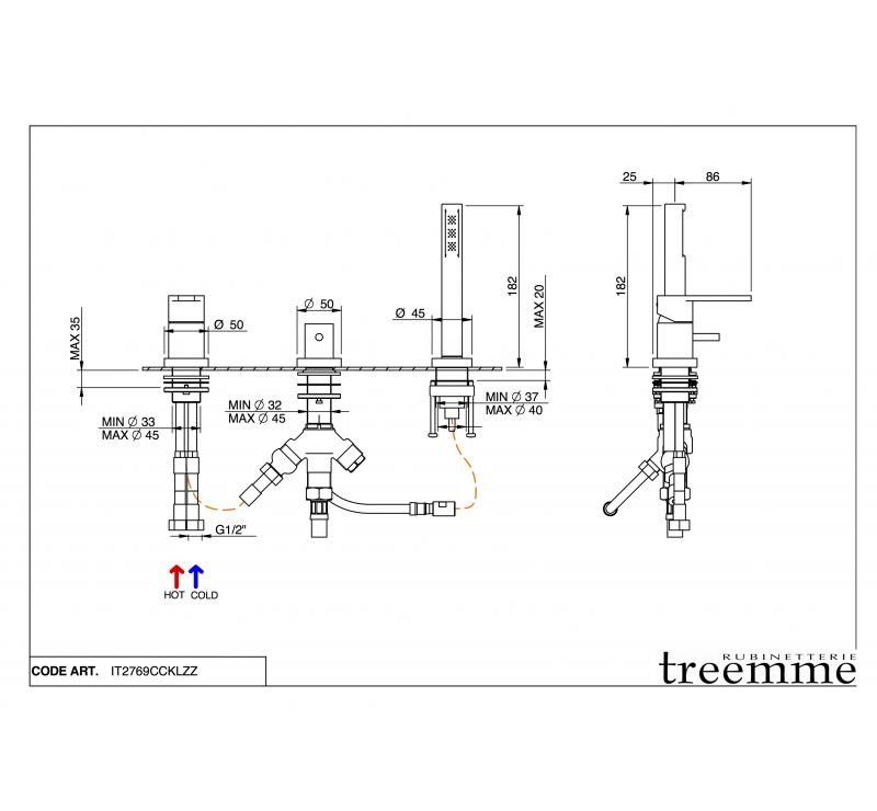 Treemme Klab смеситель для ванны/душа 2769 ФОТО