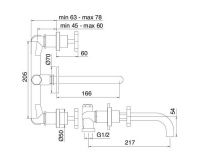 Treemme Line смеситель для раковины 1052 схема 1