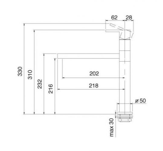 Итальянский кухонный смеситель Treemme Kitchen Design 5631 ФОТО