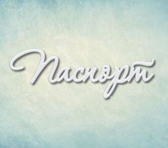 Молд надпись "Паспорт"
