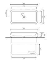 Накладная раковина Cielo Shui SHLAA80 80х40 схема 1