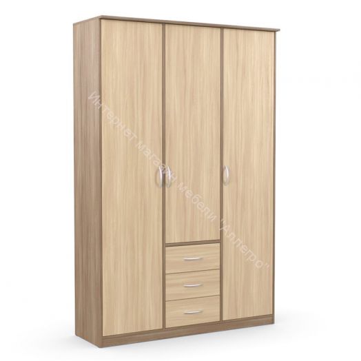 Шкаф "Дуэт Люкс" комбинированный без зеркала с 3-мя ящиками