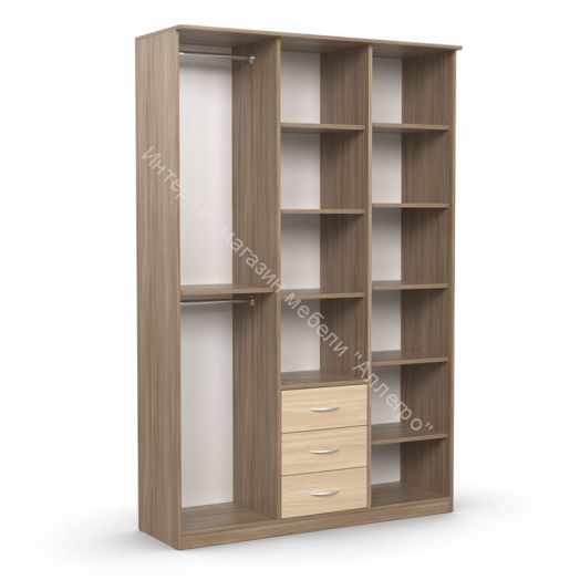 Шкаф "Дуэт Люкс" комбинированный без зеркала с 3-мя ящиками