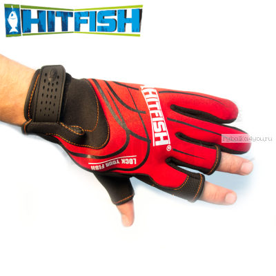 Перчатки рыболовные Hitfish Glove 05 #L (красный)