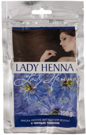 МАСКА ПРОТИВ ВЫПАДЕНИЯ ВОЛОС С ЧЁРНЫМ ТМИНОМ (Lady Henna), 100 г