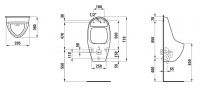 Писуар Laufen Tamaro-S90 со скрытой подводкой питания схема 1